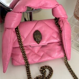 Kurt Geiger Pink Quilted Shoulder Bag with Chain